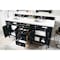 James Martin Vanities Brittany 72in Double Vanity, Black Onyx w/ 3 CM White Zeus Quartz Top 650-V72-BKO-3WZ - alternate 5